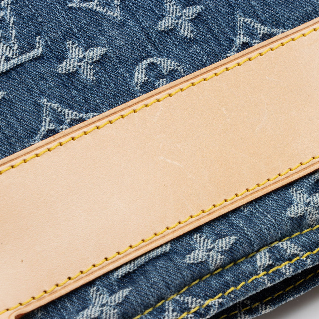 Louis Vuitton Monogram Denim Sac Plat Tote (SHF-mkC7Vd)