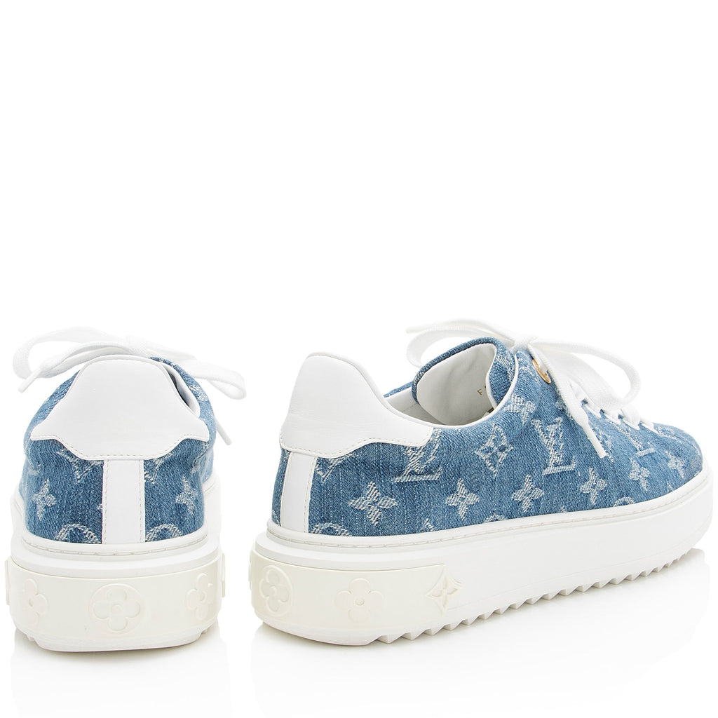 Louis Vuitton Monogram Denim Time Out Sneakers - Size 9 / 39