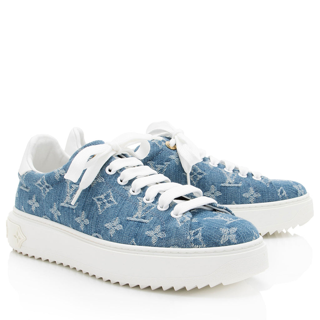 Louis Vuitton Monogram Denim Time Out Sneakers - Size 9 / 39
