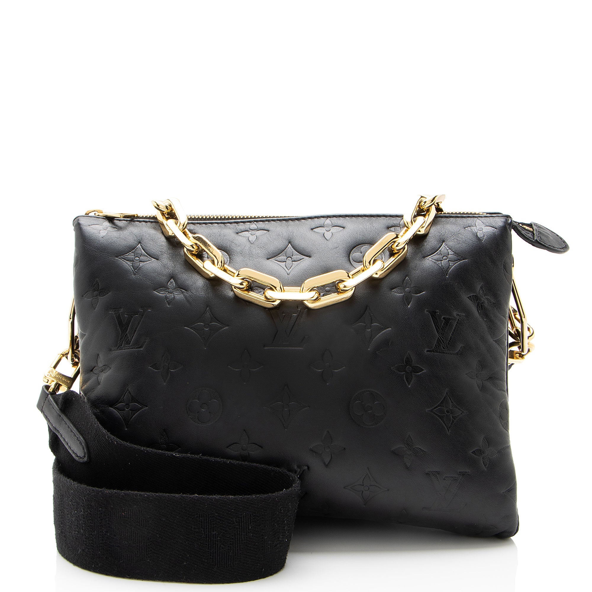 Louis Vuitton Monogram Embossed Lambskin Coussin PM Shoulder Bag