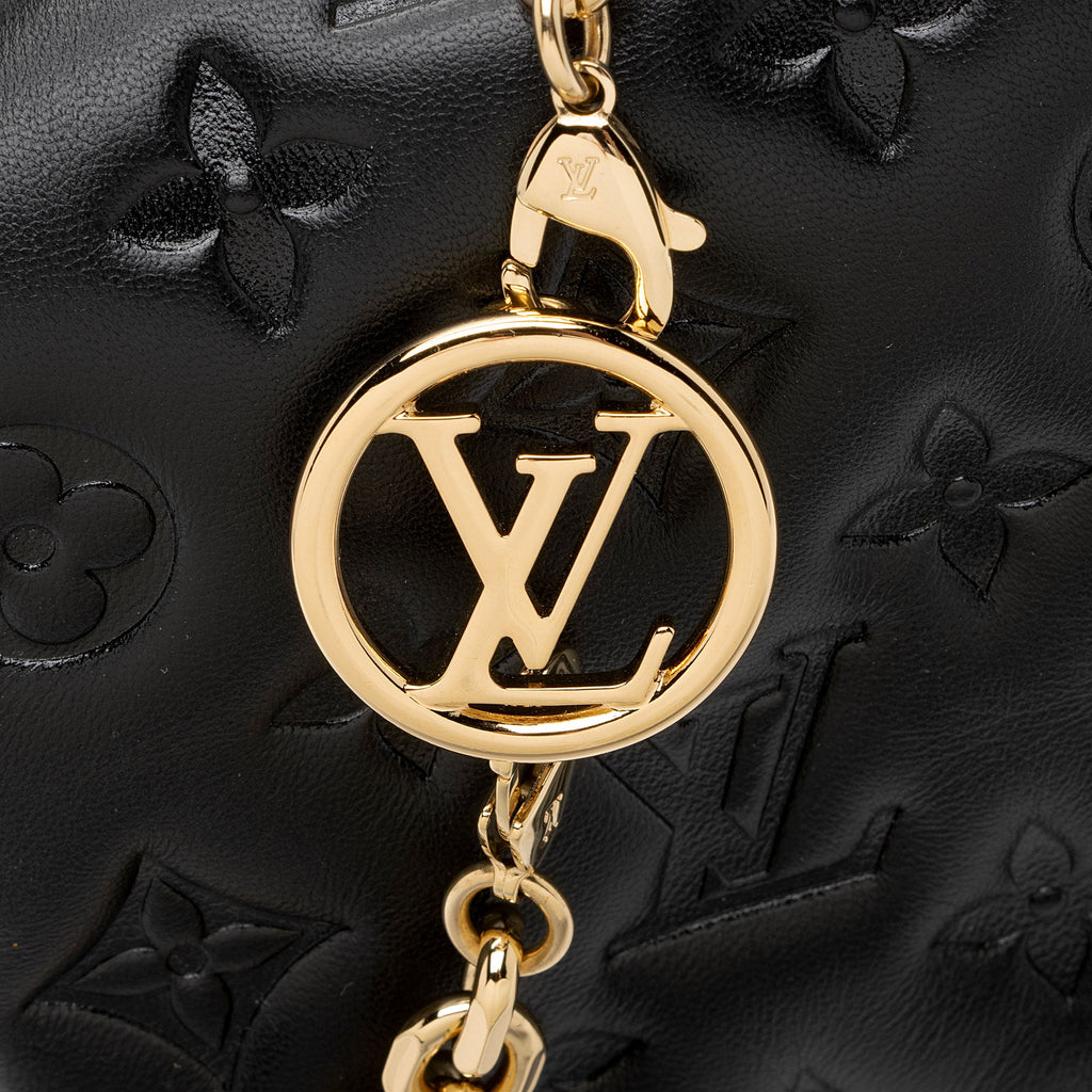 Louis Vuitton Monogram Embossed Lambskin Coussin Pochette (SHF-vpjF7w)