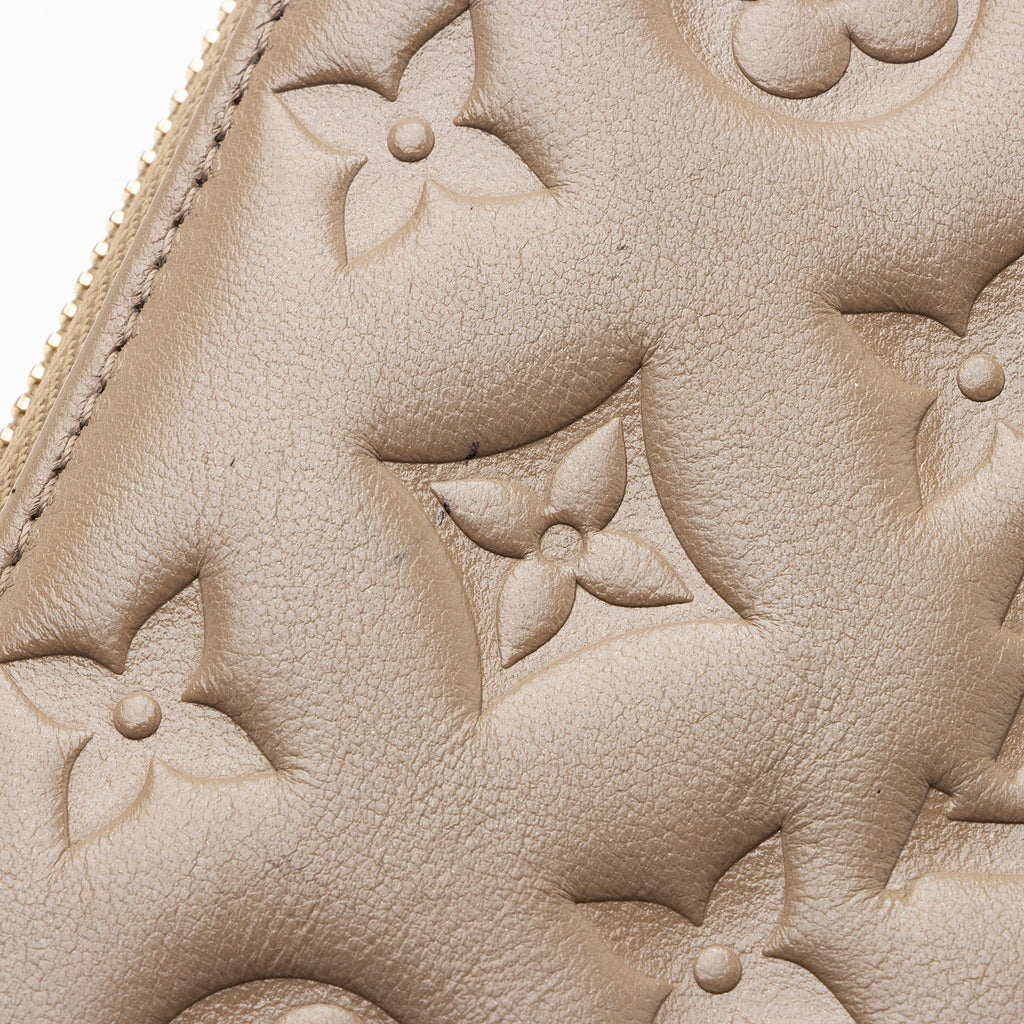Louis Vuitton Monogram Embossed Lambskin Coussin Zippy Wallet