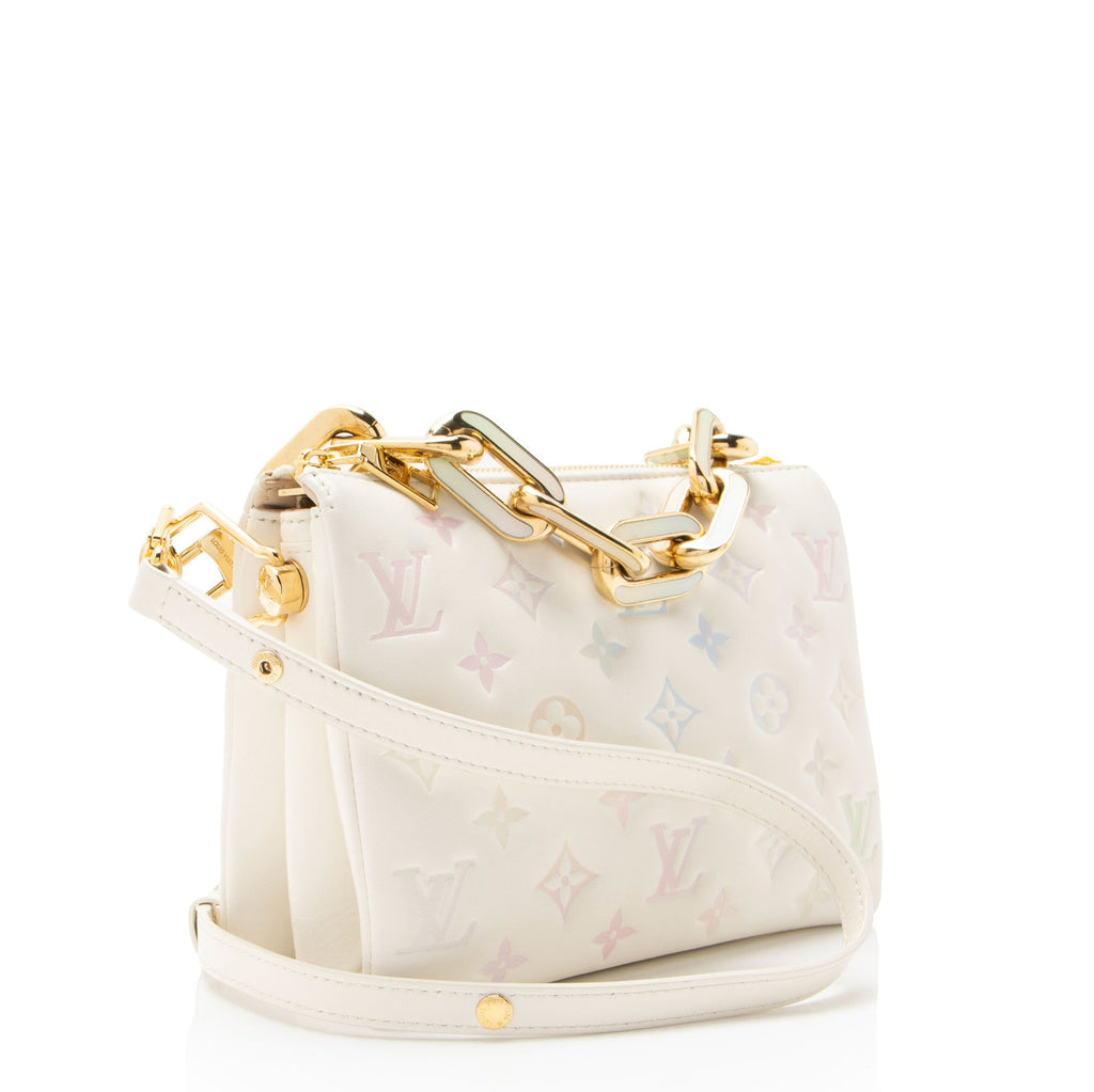 Louis Vuitton Monogram Embossed Lambskin Milky Way Coussin BB Shoulder Bag