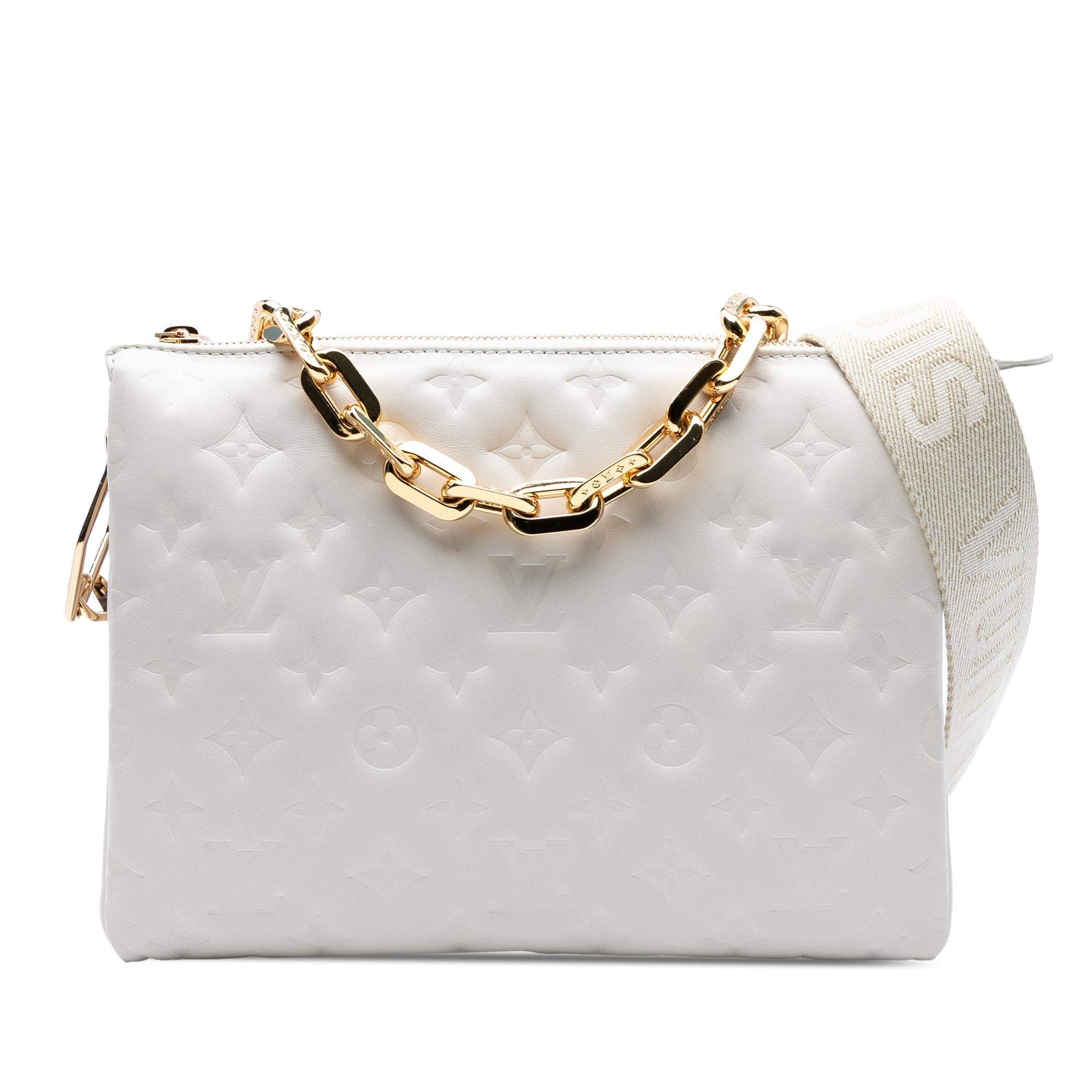 Louis Vuitton Monogram Embossed Puffy Lambskin Coussin PM