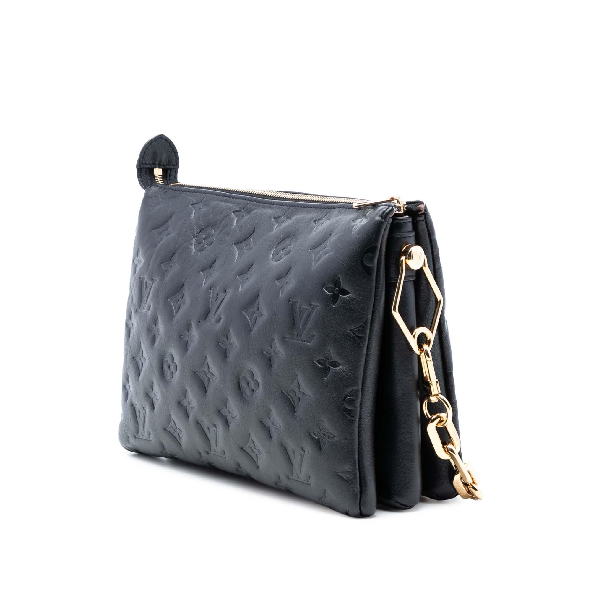 Louis Vuitton Monogram Embossed Puffy Lambskin Coussin PM