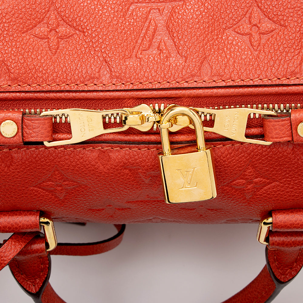Louis Vuitton Monogram Empreinte Speedy Bandouliere 25 Satchel (SHF-16657)