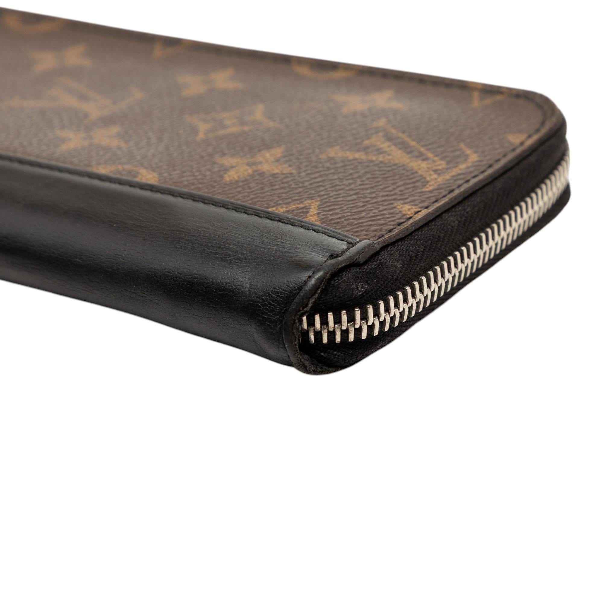 Louis Vuitton Monogram Macassar Vertical Zippy Wallet
