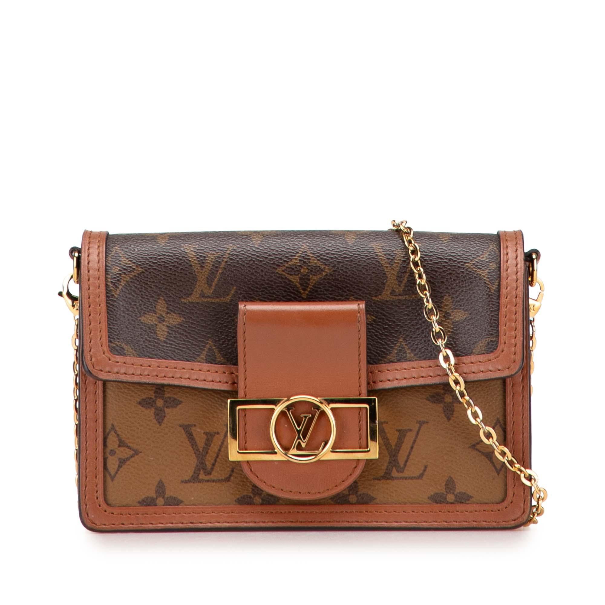Louis Vuitton Monogram Reverse Dauphine Wallet on Chain