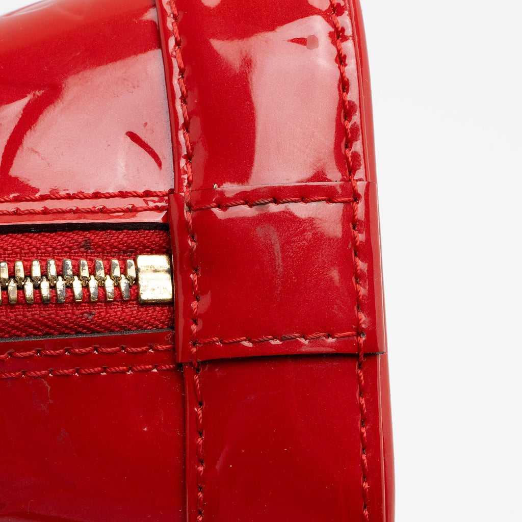 Louis Vuitton Monogram Vernis Alma BB Satchel (SHF-Rw84C7)