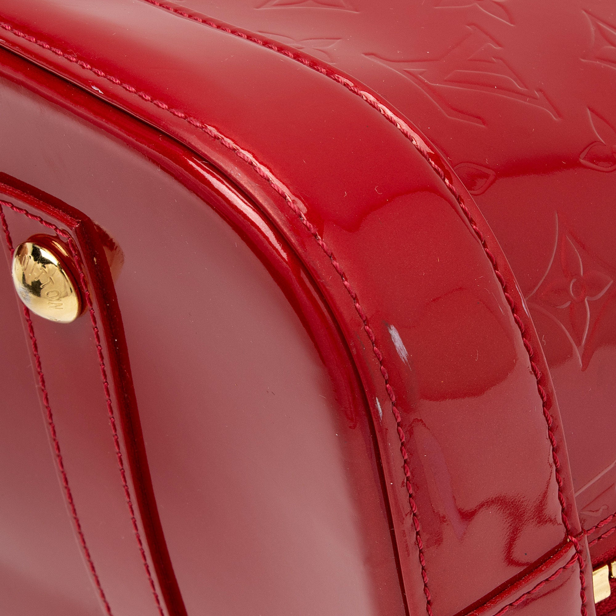 Louis Vuitton Monogram Vernis Alma GM Satchel (SHF-XIA8xV)