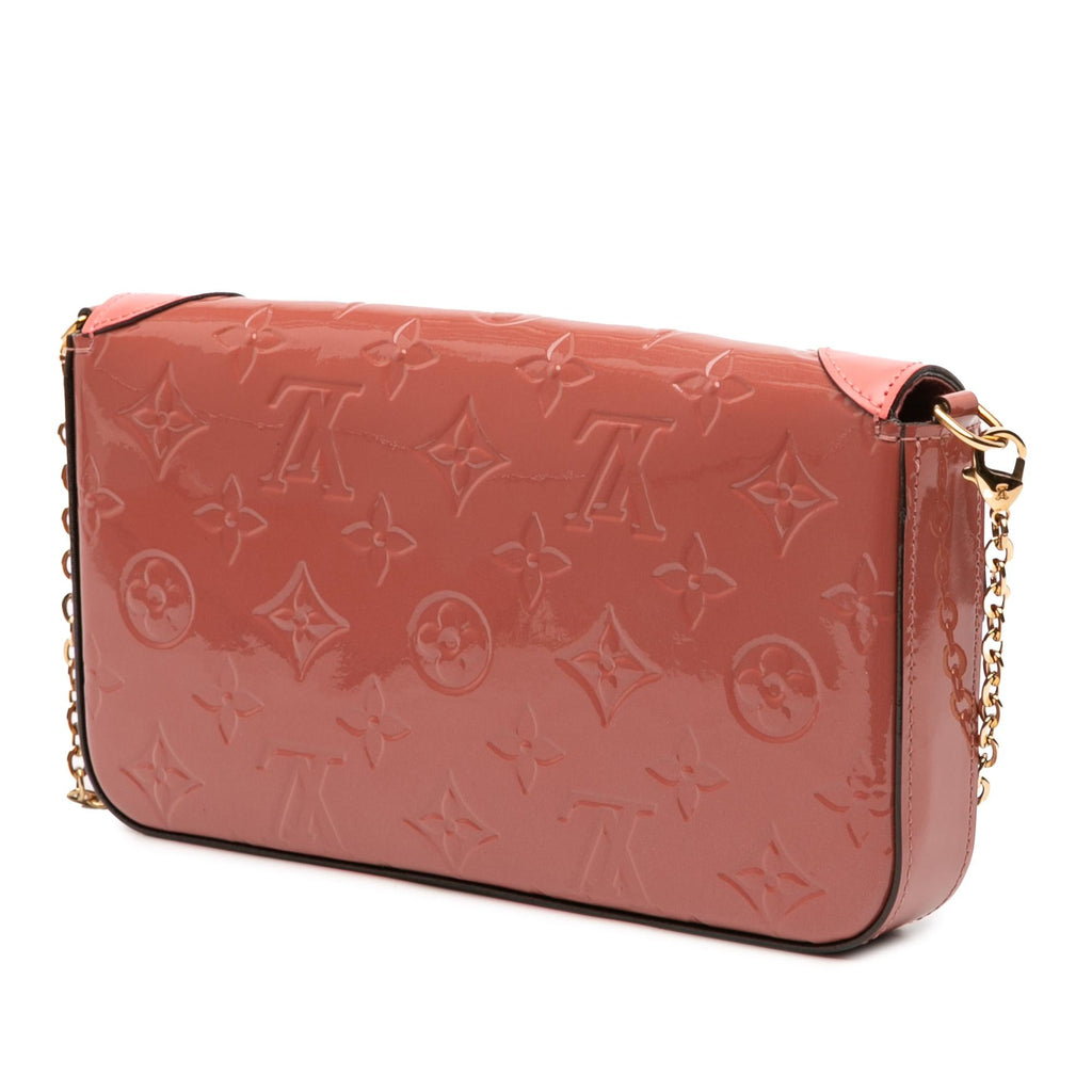 Louis Vuitton Monogram Vernis Pochette Felicie Valentine Dog