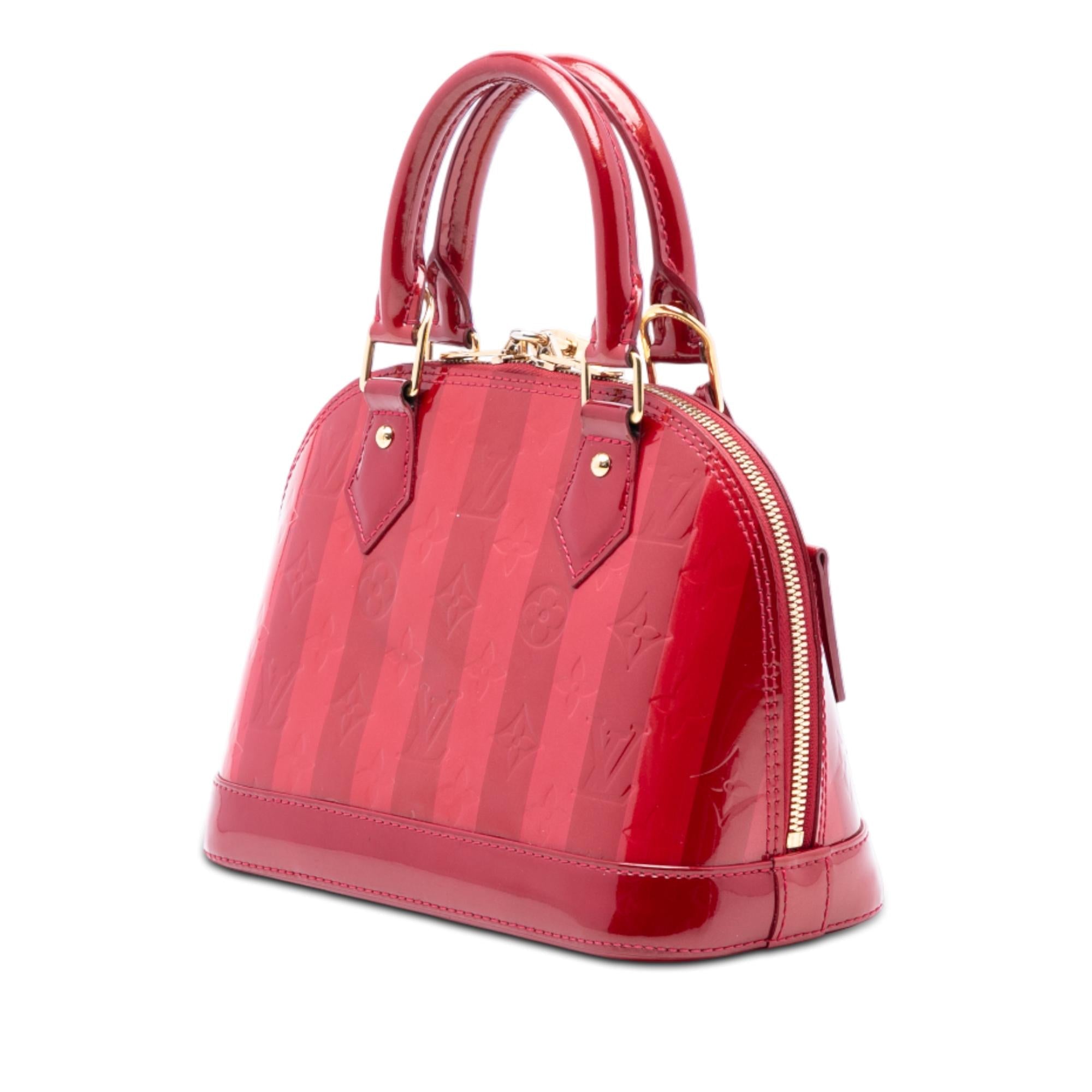 Louis Vuitton Monogram Vernis Rayures Alma BB