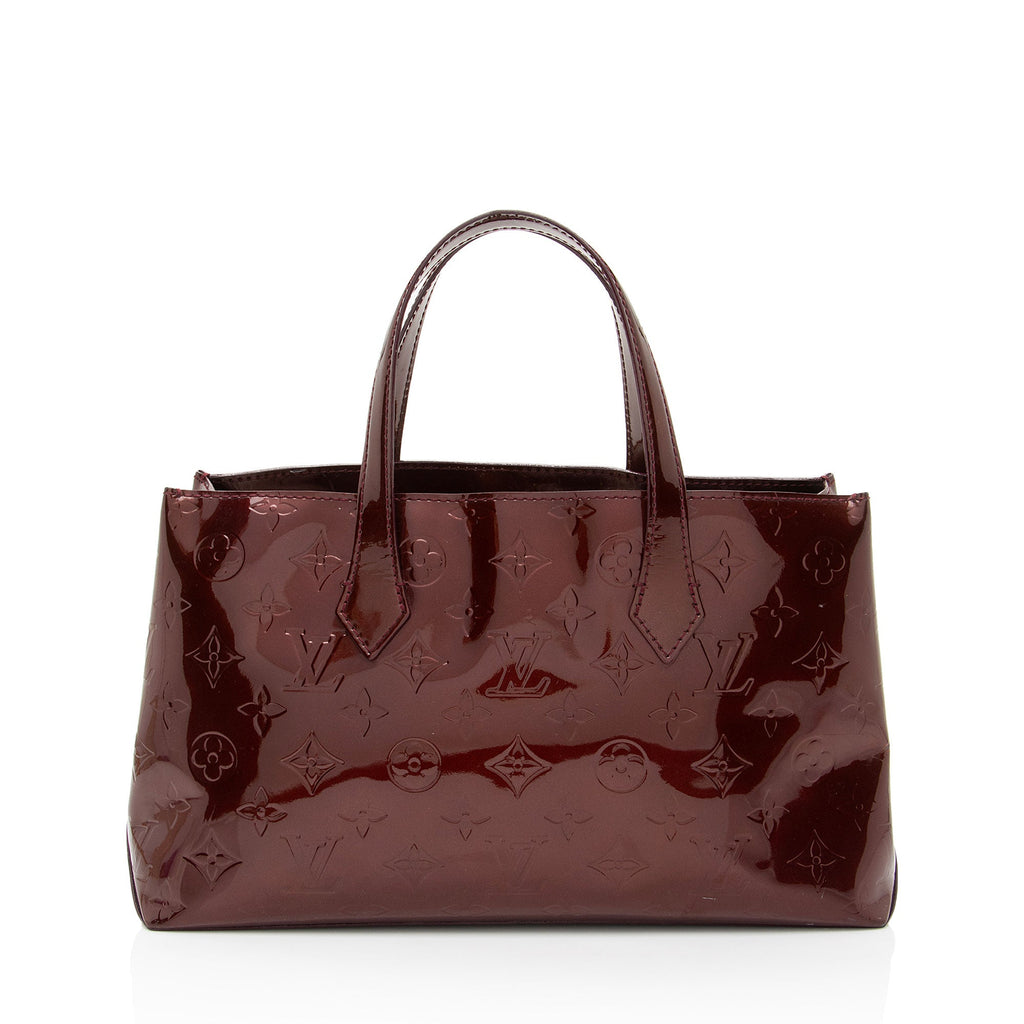 Louis Vuitton Monogram Vernis Wilshire PM Tote (SHF-eeeczU)
