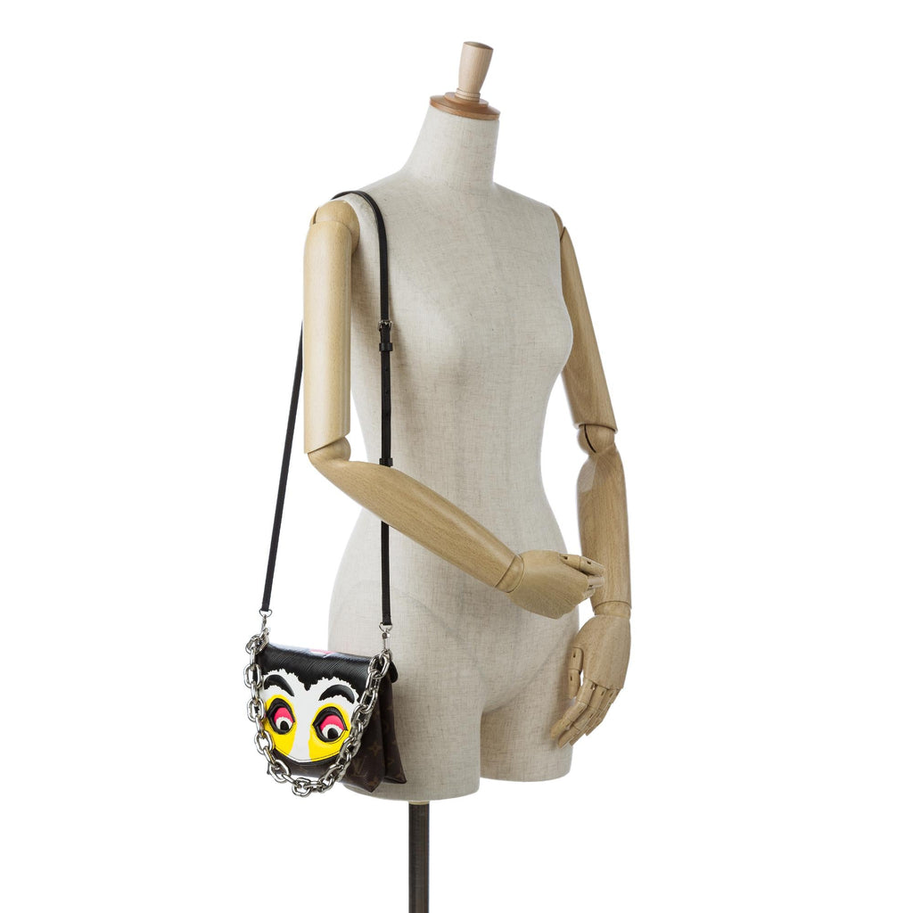 Louis Vuitton Monogram and Epi Printed Kabuki Masks Pochette (SHG-sSGSrc)