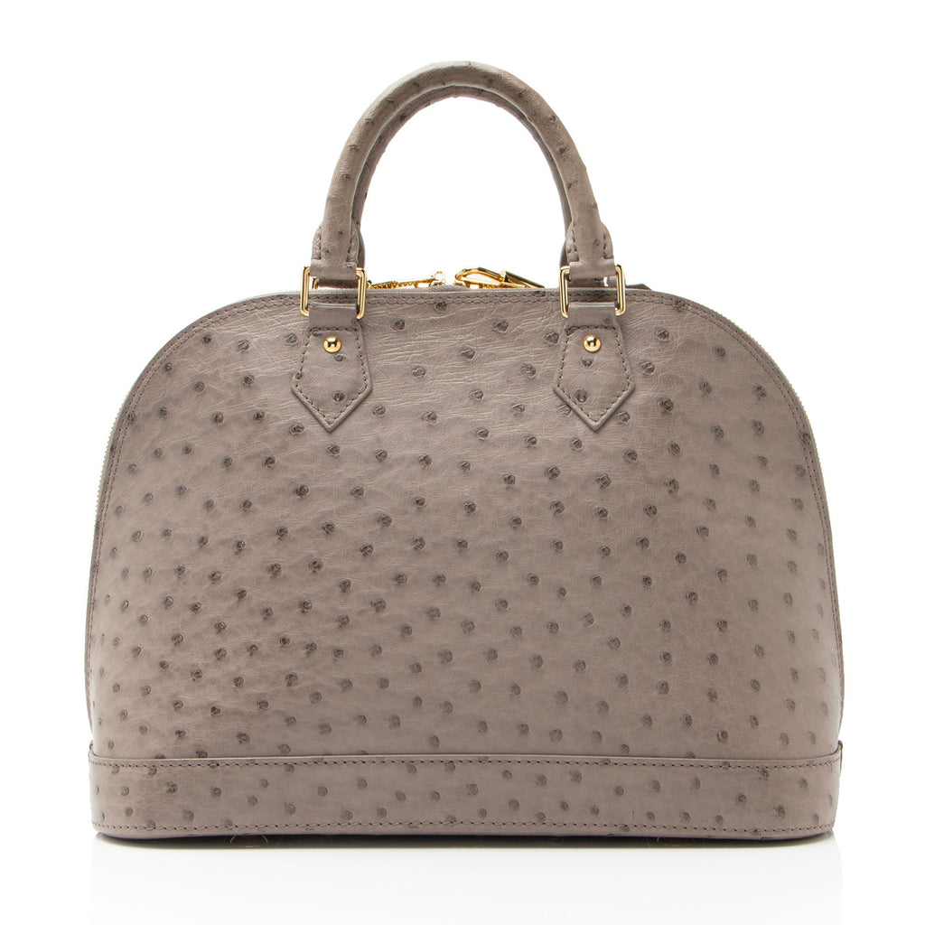 Louis Vuitton Ostrich Leather Alma PM Satchel