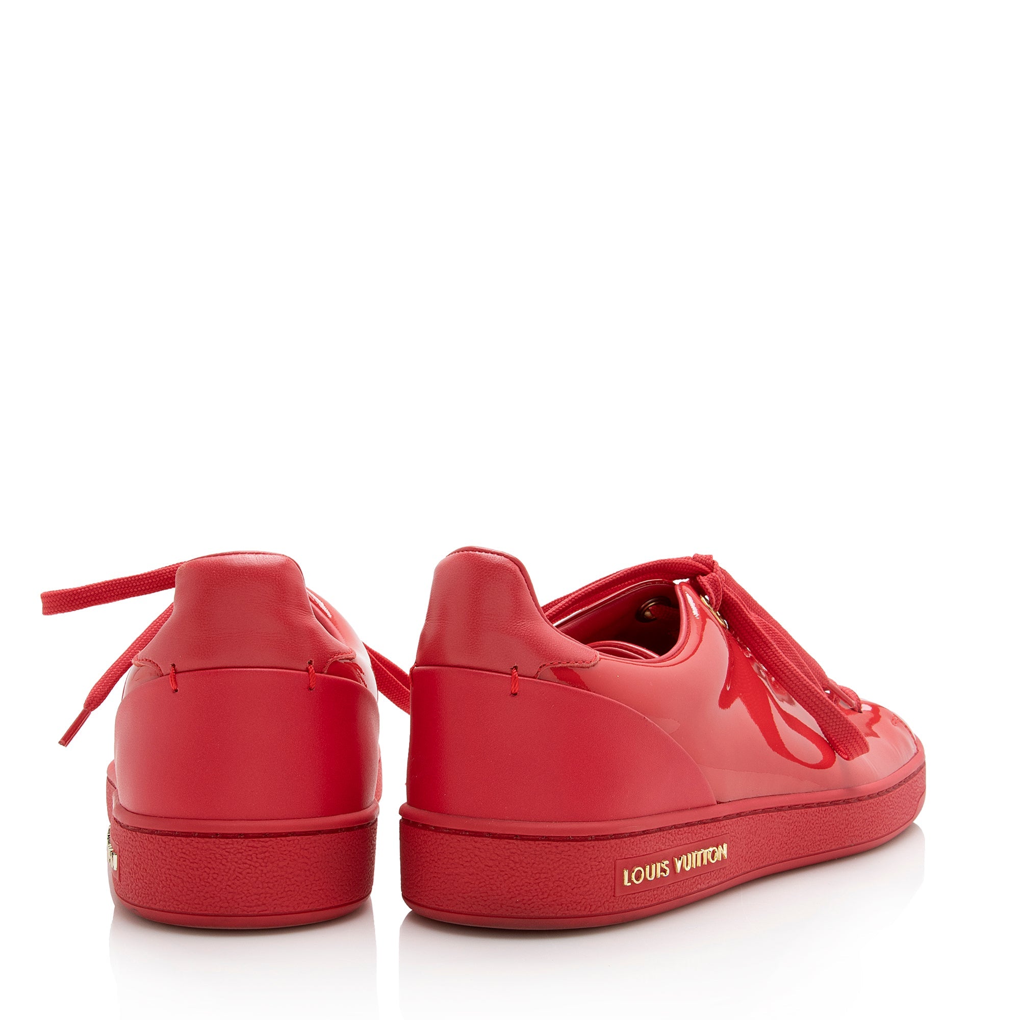 Louis Vuitton Patent Leather Front Row Sneakers - Size 7.5 / 37.5 (SHF-22218)