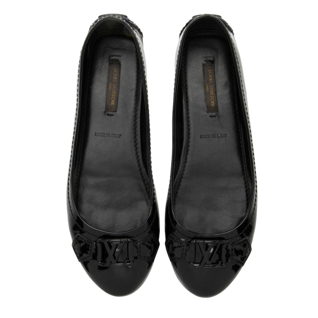Louis Vuitton Patent Leather Oxford Ballet Flats - Size 6 / 36