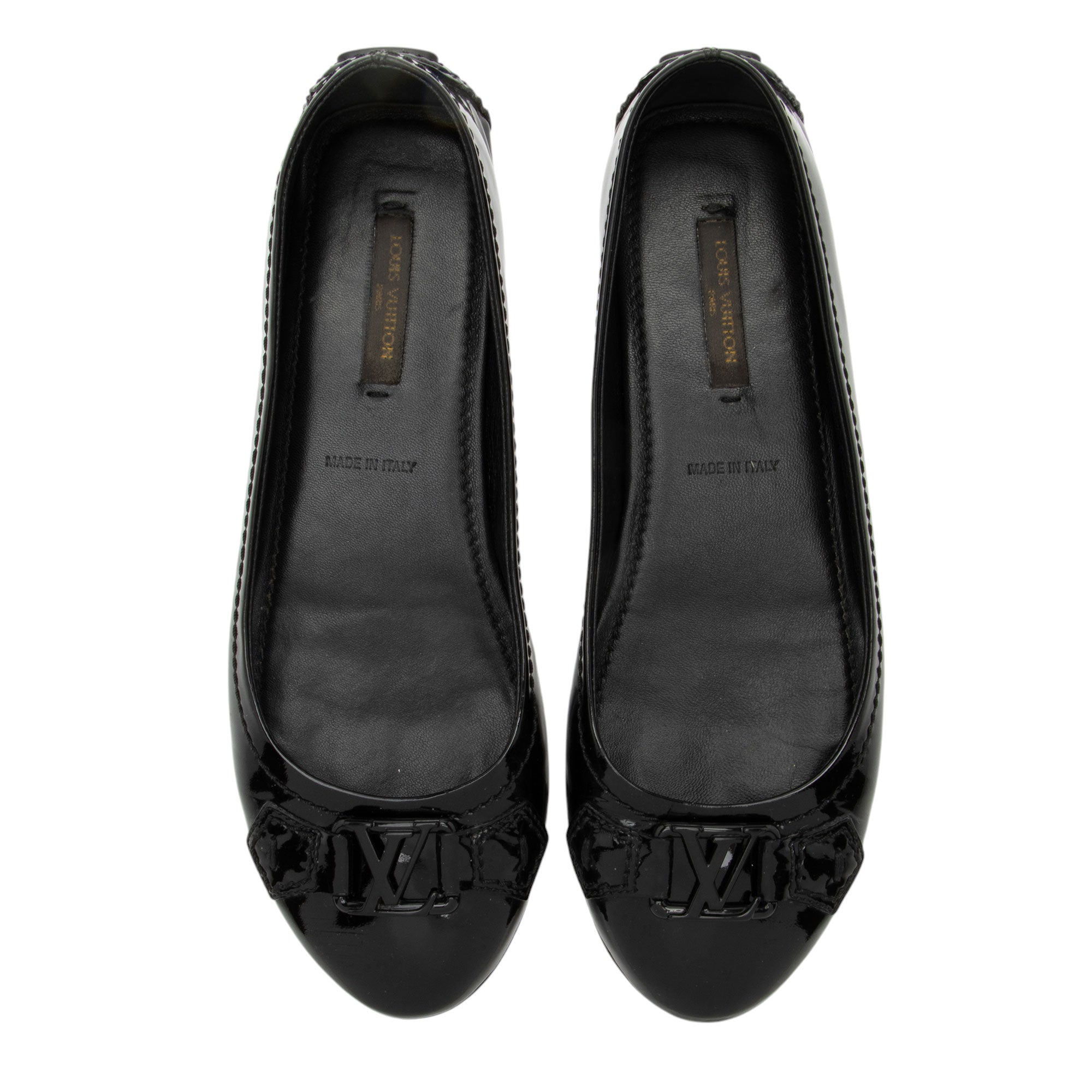 Louis Vuitton Patent Leather Oxford Ballet Flats - Size 6 / 36