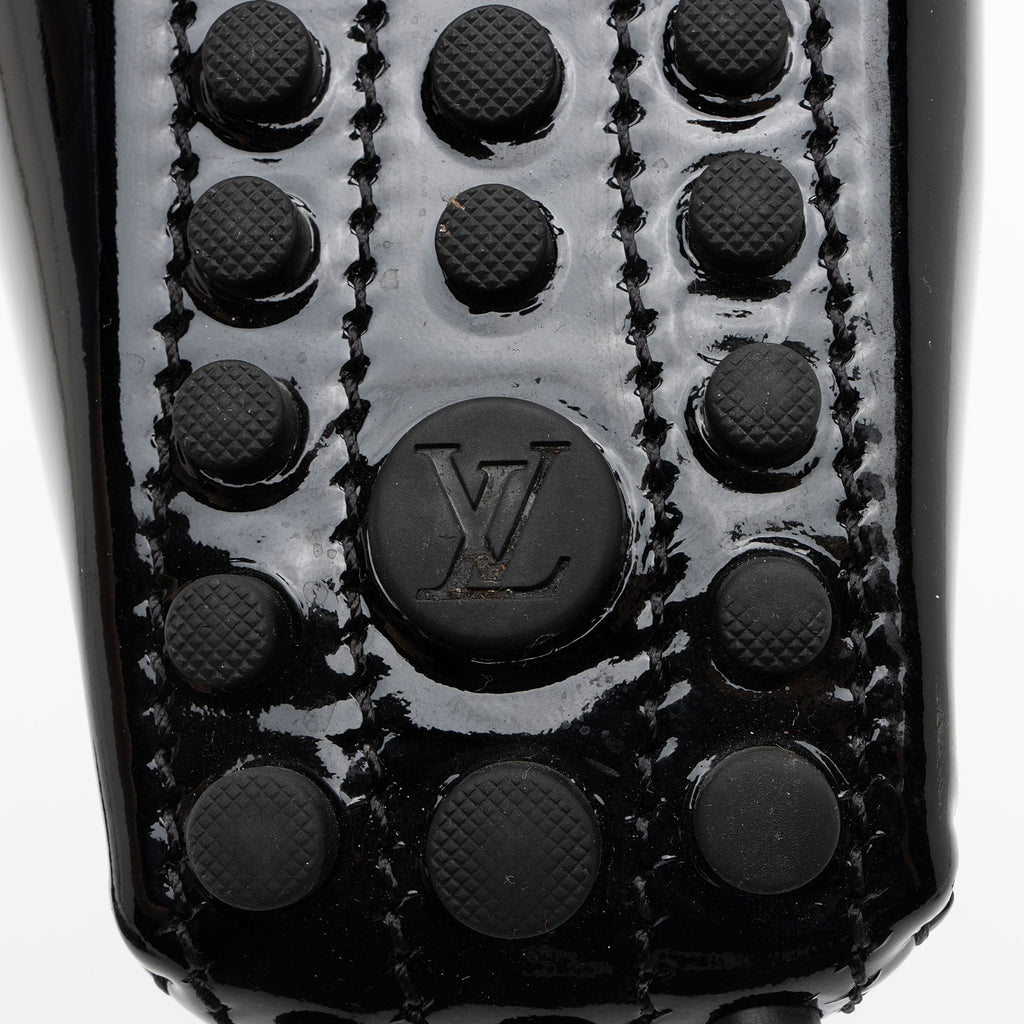 Louis Vuitton Patent Leather LV Silverstone Driving Moccasins - Size 7.5 / 37.5