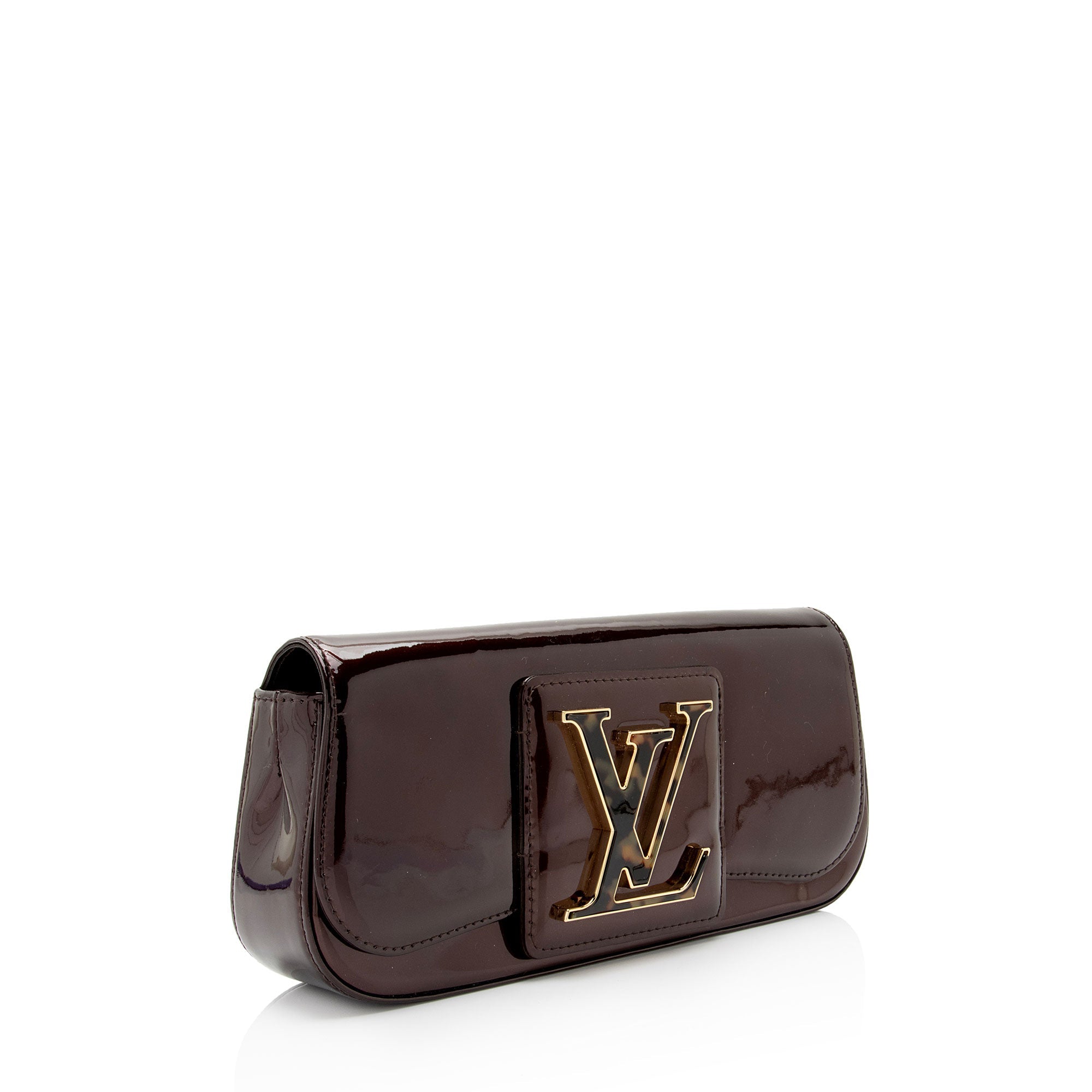 Louis Vuitton Patent Leather Sobe Clutch (SHF-O0hDXi)