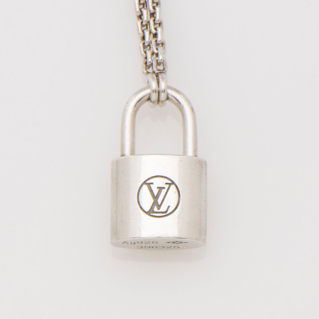 Louis Vuitton Sterling Silver Lockit for UNICEF Necklace