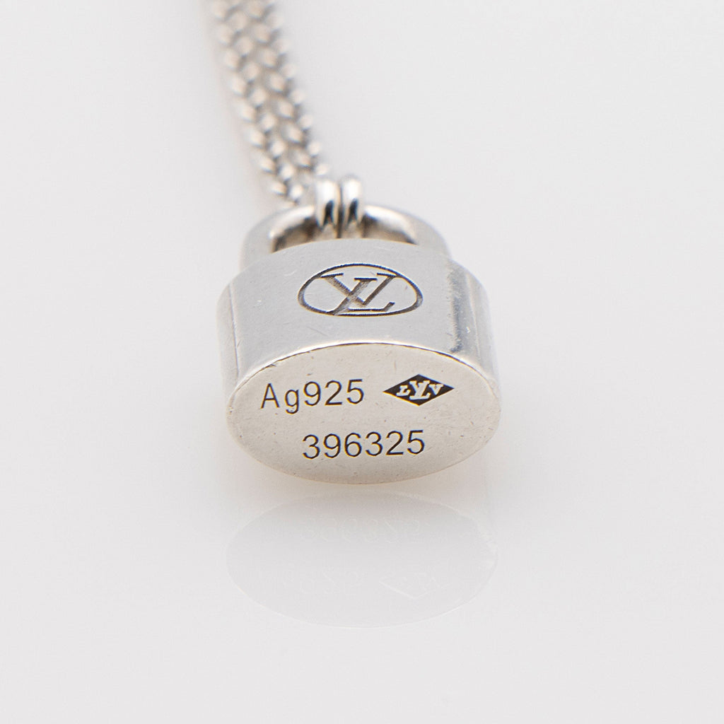 Louis Vuitton Sterling Silver Lockit for UNICEF Necklace