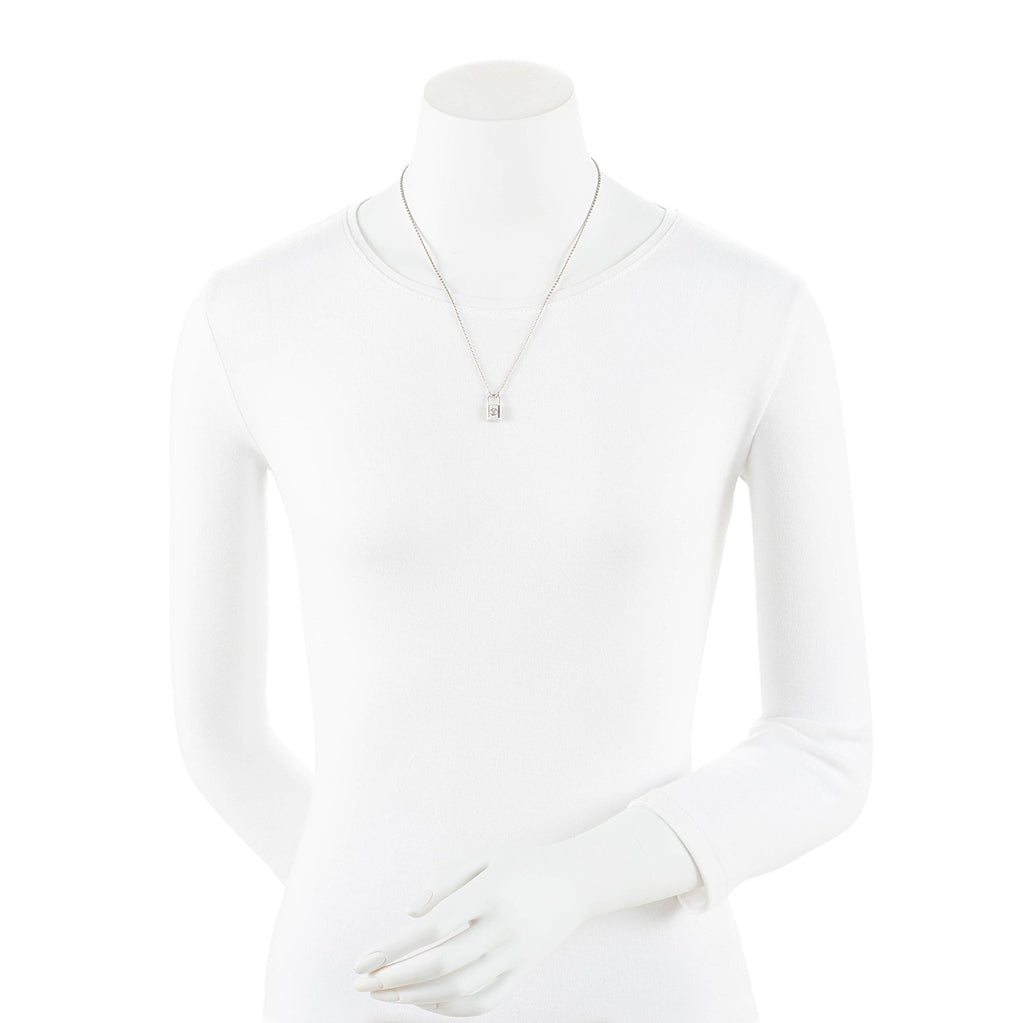 Louis Vuitton Sterling Silver Lockit for UNICEF Necklace