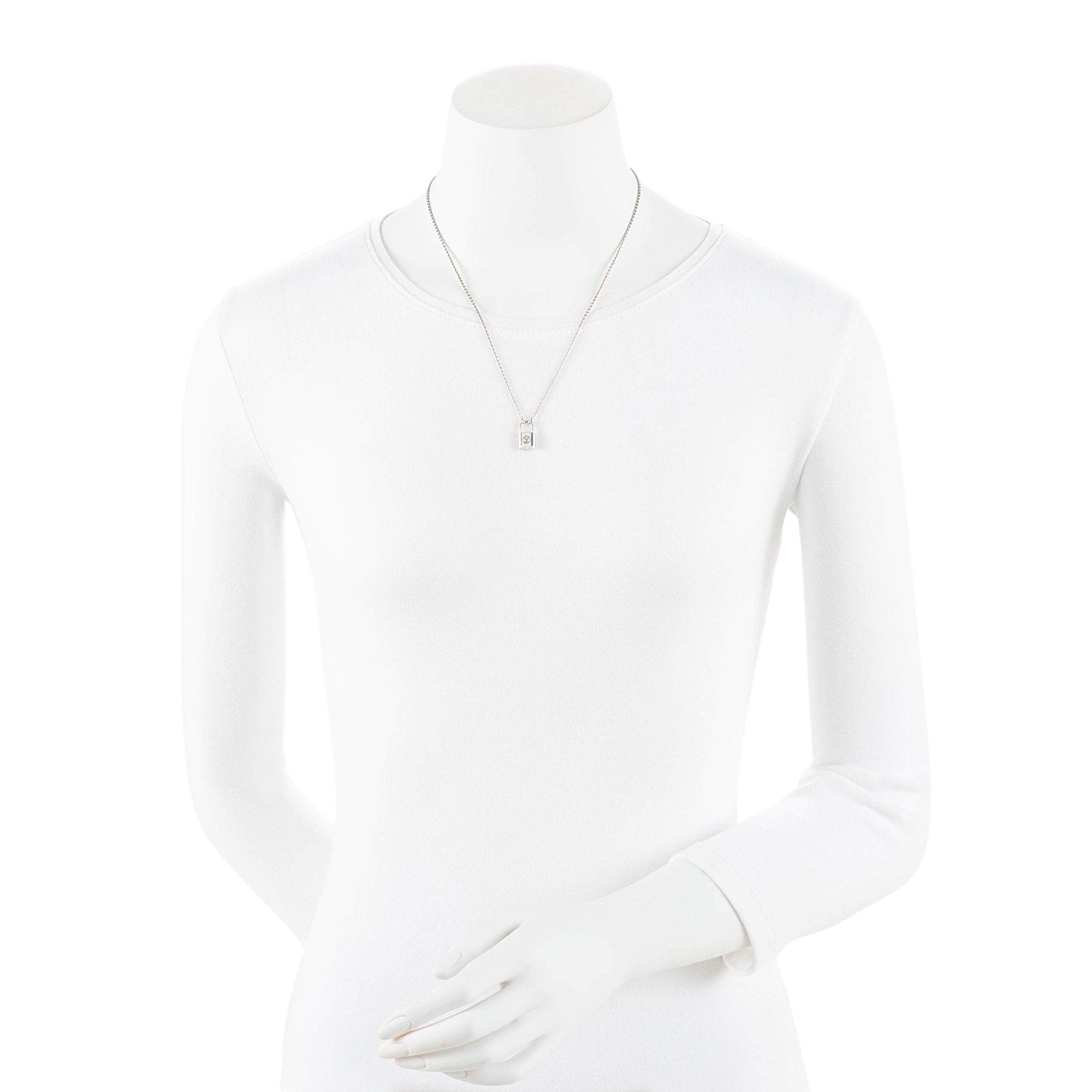 Louis Vuitton Sterling Silver Lockit for UNICEF Necklace