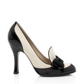 Louis Vuitton Suede Patent Leather Bow Loafer Pumps - Size 9 / 39 (SHF-f76ORf)