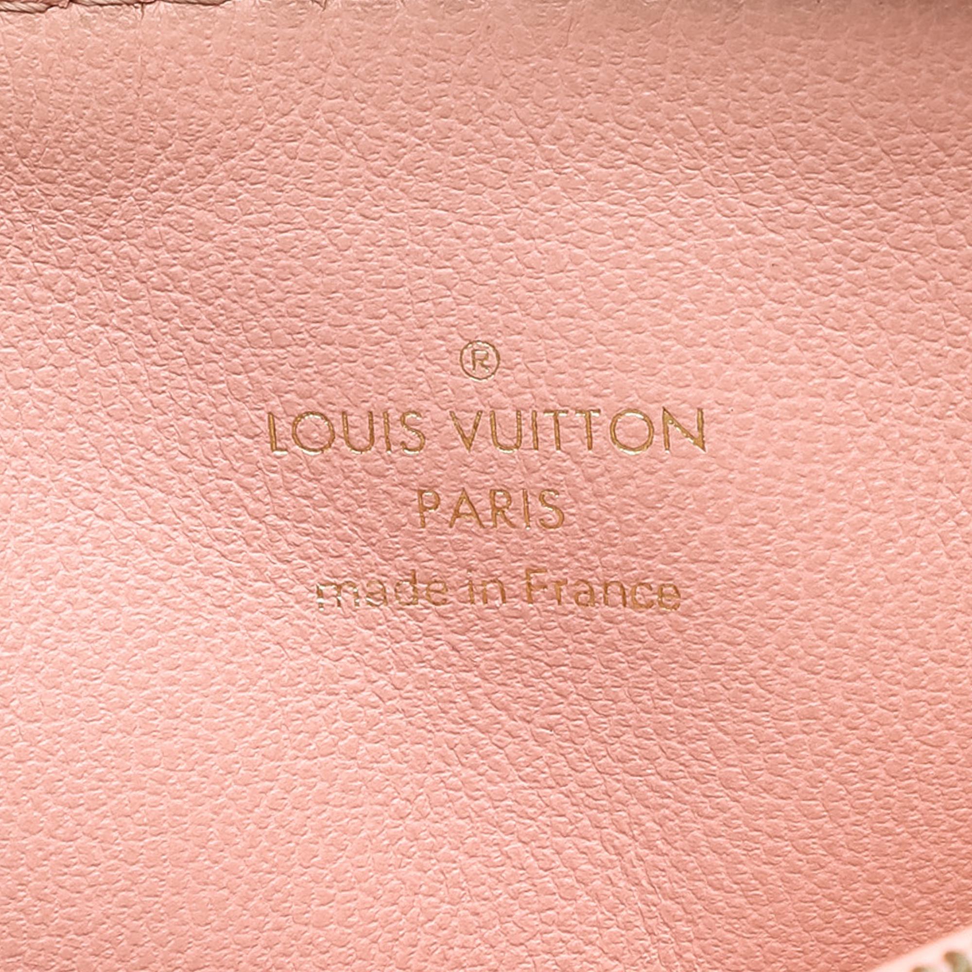 Louis Vuitton Tricolor Monogram Embossed Lambskin Coussin PM