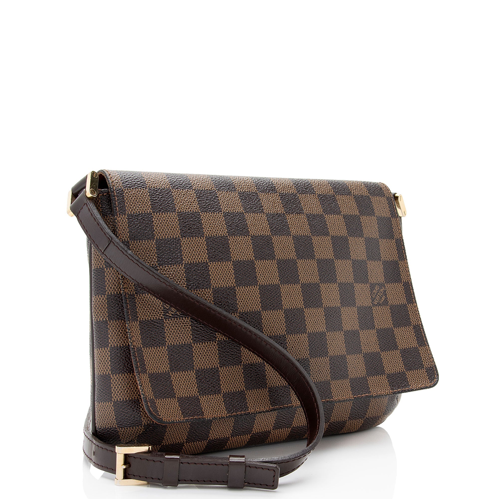 Louis Vuitton Vintage Damier Ebene Musette Tango Shoulder Bag (SHF-aHz0eB)
