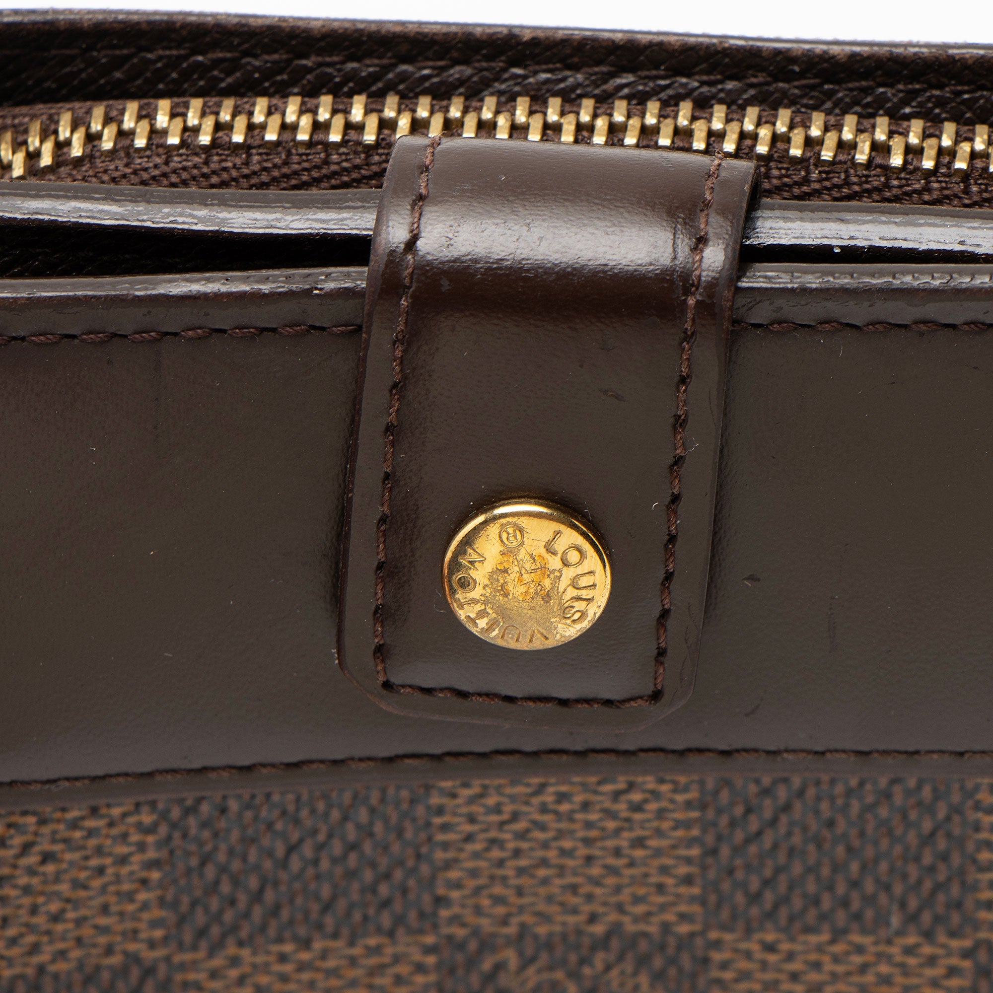 Louis Vuitton Vintage Damier Ebene Zipped Compact Wallet