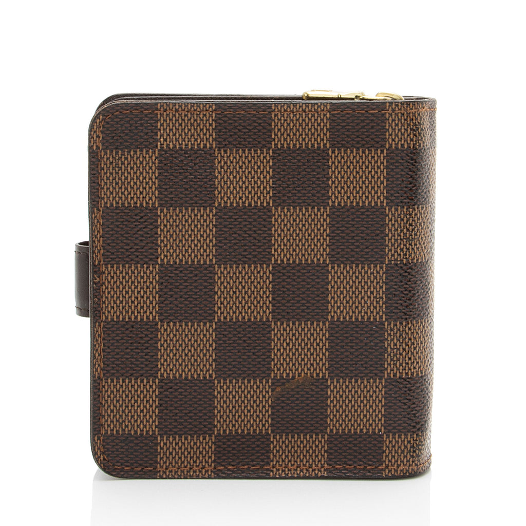 Louis Vuitton Vintage Damier Ebene Zipped Compact Wallet