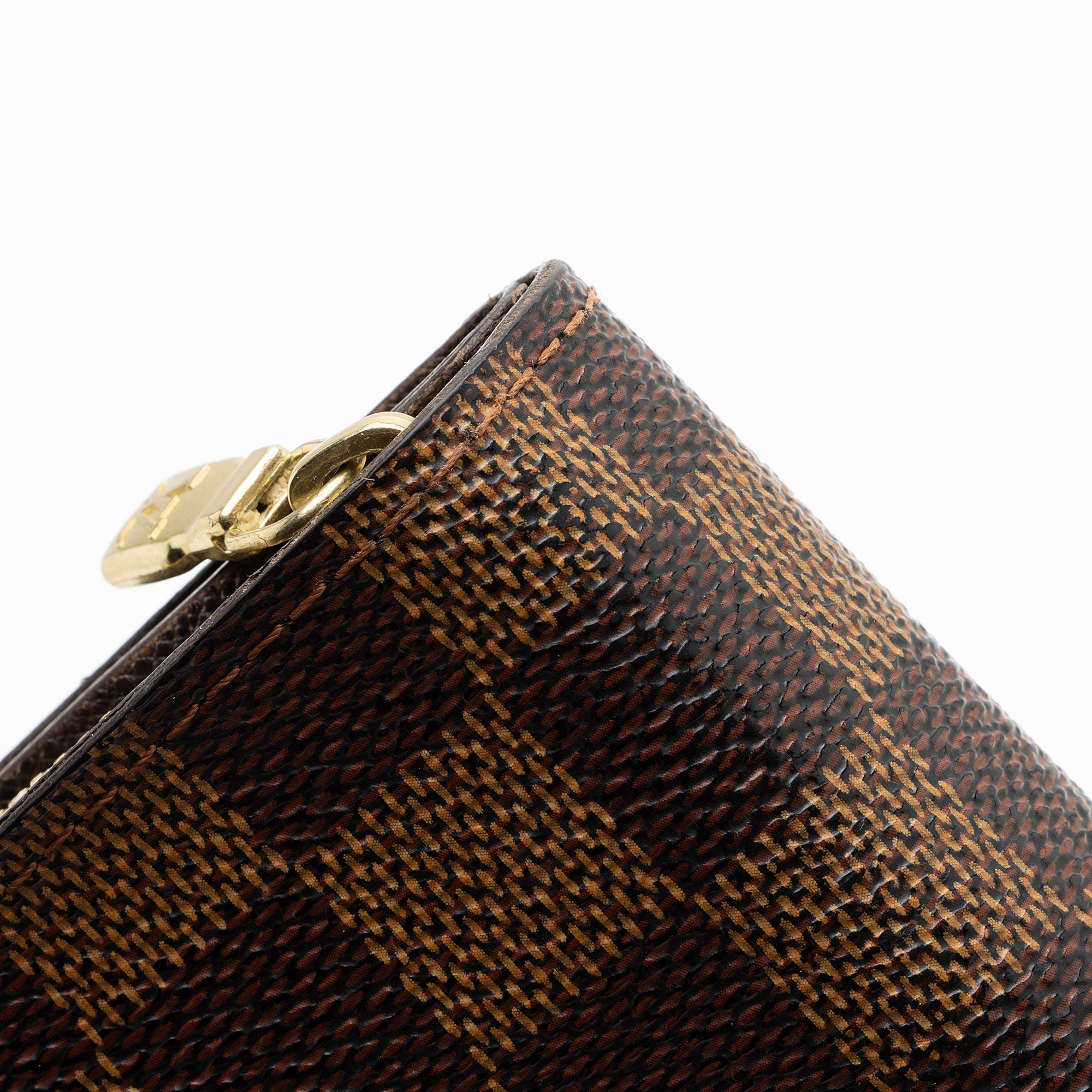 Louis Vuitton Vintage Damier Ebene Zipped Compact Wallet