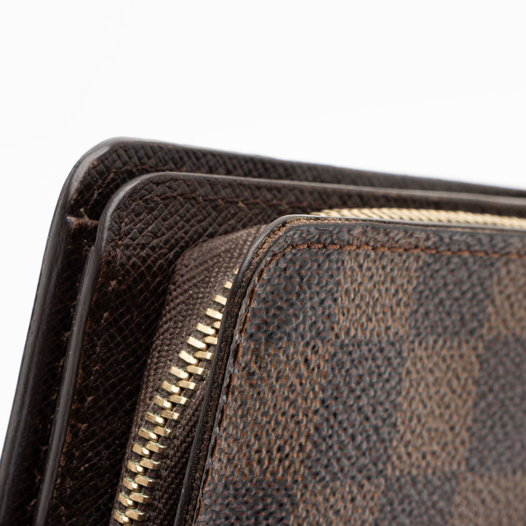 Louis Vuitton Vintage Damier Ebene Zipped Compact Wallet