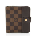 Louis Vuitton Vintage Damier Ebene Zipped Compact Wallet