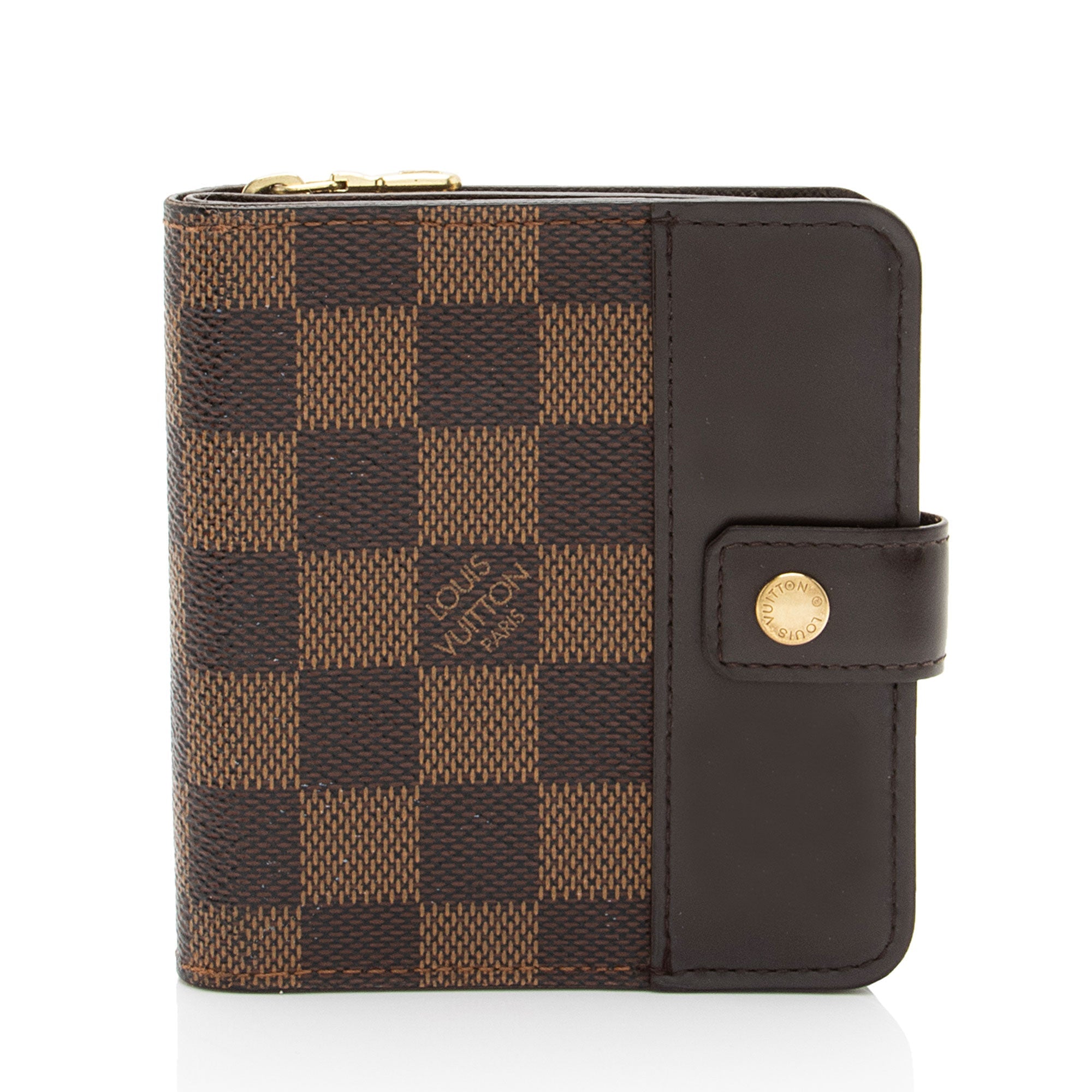 Louis Vuitton Vintage Damier Ebene Zipped Compact Wallet