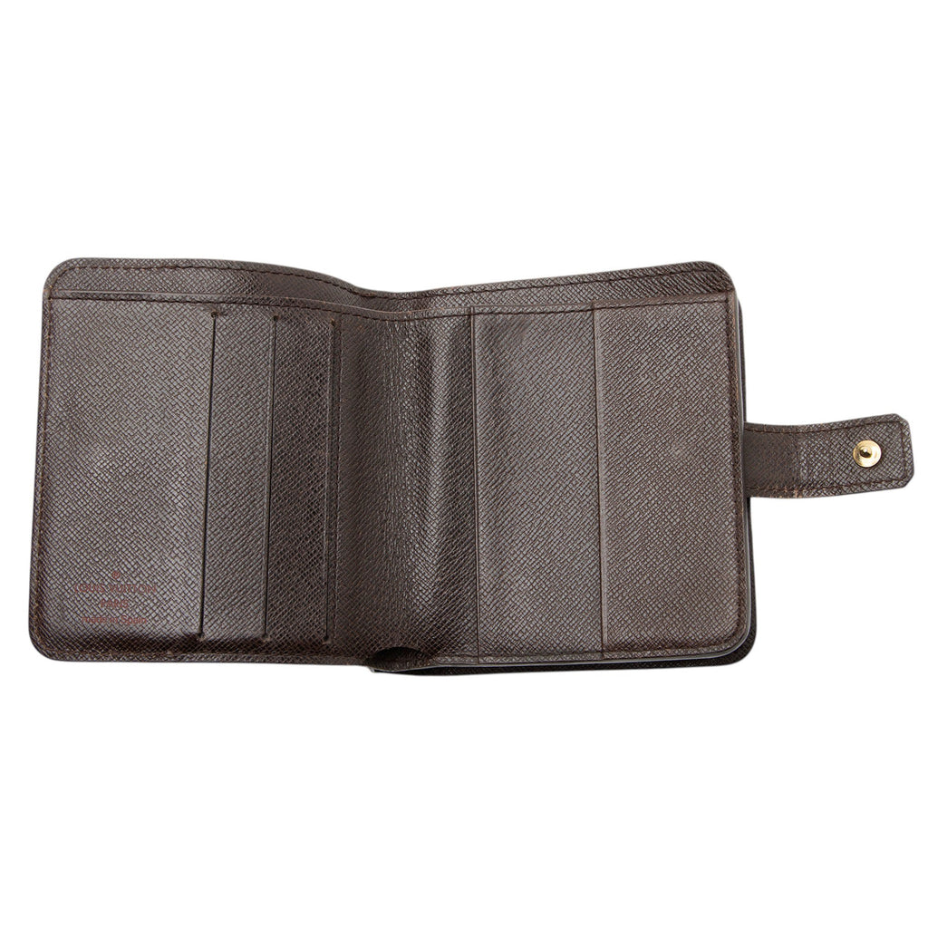 Louis Vuitton Vintage Damier Ebene Zipped Compact Wallet