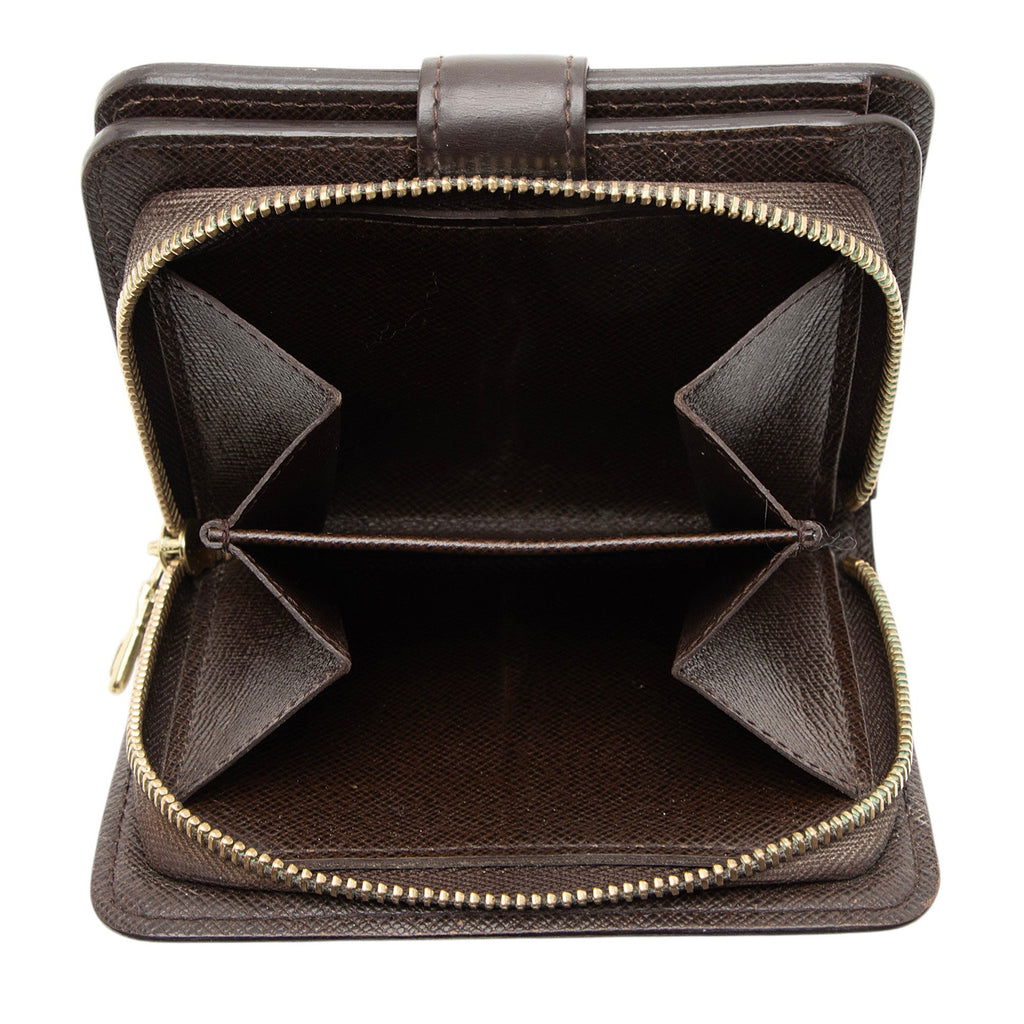 Louis Vuitton Vintage Damier Ebene Zipped Compact Wallet
