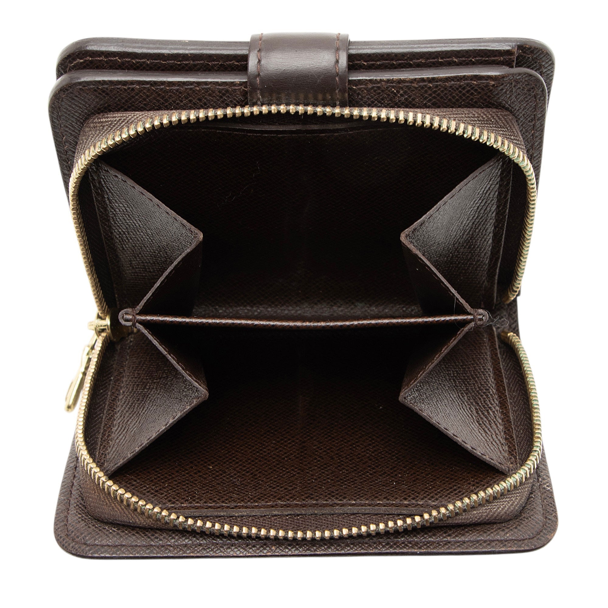 Louis Vuitton Vintage Damier Ebene Zipped Compact Wallet