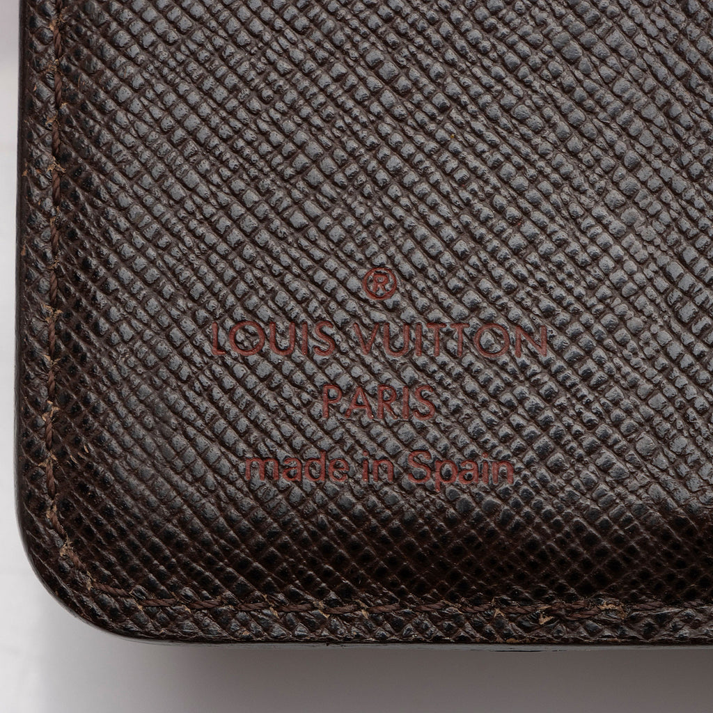 Louis Vuitton Vintage Damier Ebene Zipped Compact Wallet