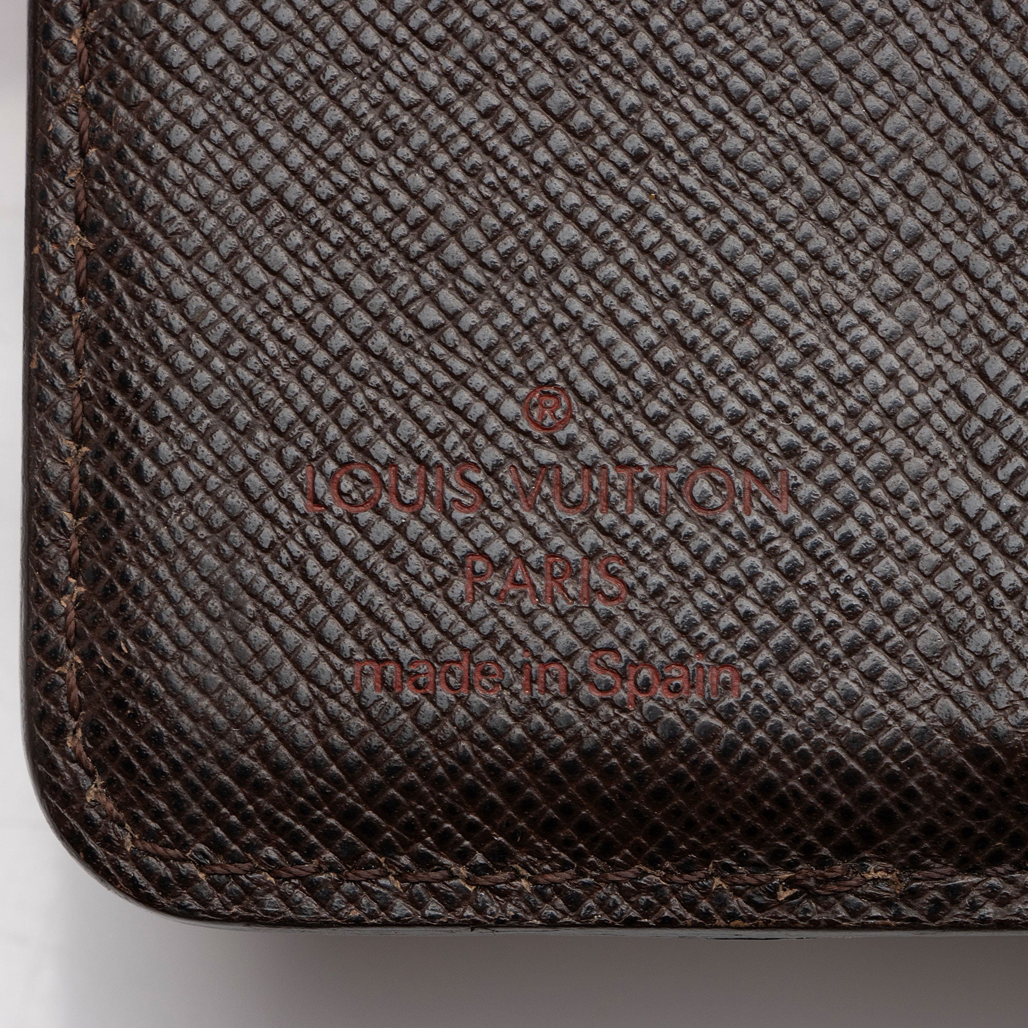 Louis Vuitton Vintage Damier Ebene Zipped Compact Wallet