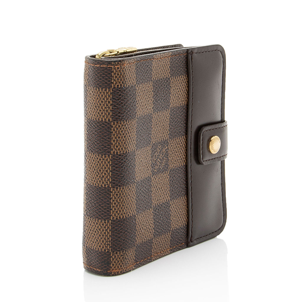 Louis Vuitton Vintage Damier Ebene Zipped Compact Wallet