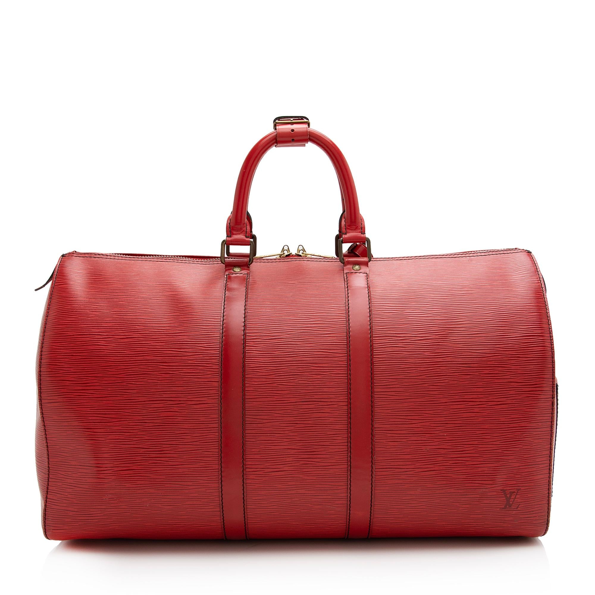 Louis Vuitton Vintage Epi Leather Keepall 45 Duffle Bag (SHF-22789)