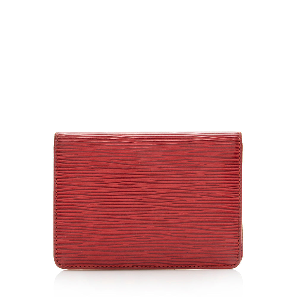 Louis Vuitton Vintage Epi Leather Two Card Holder Wallet (SHF-16759)