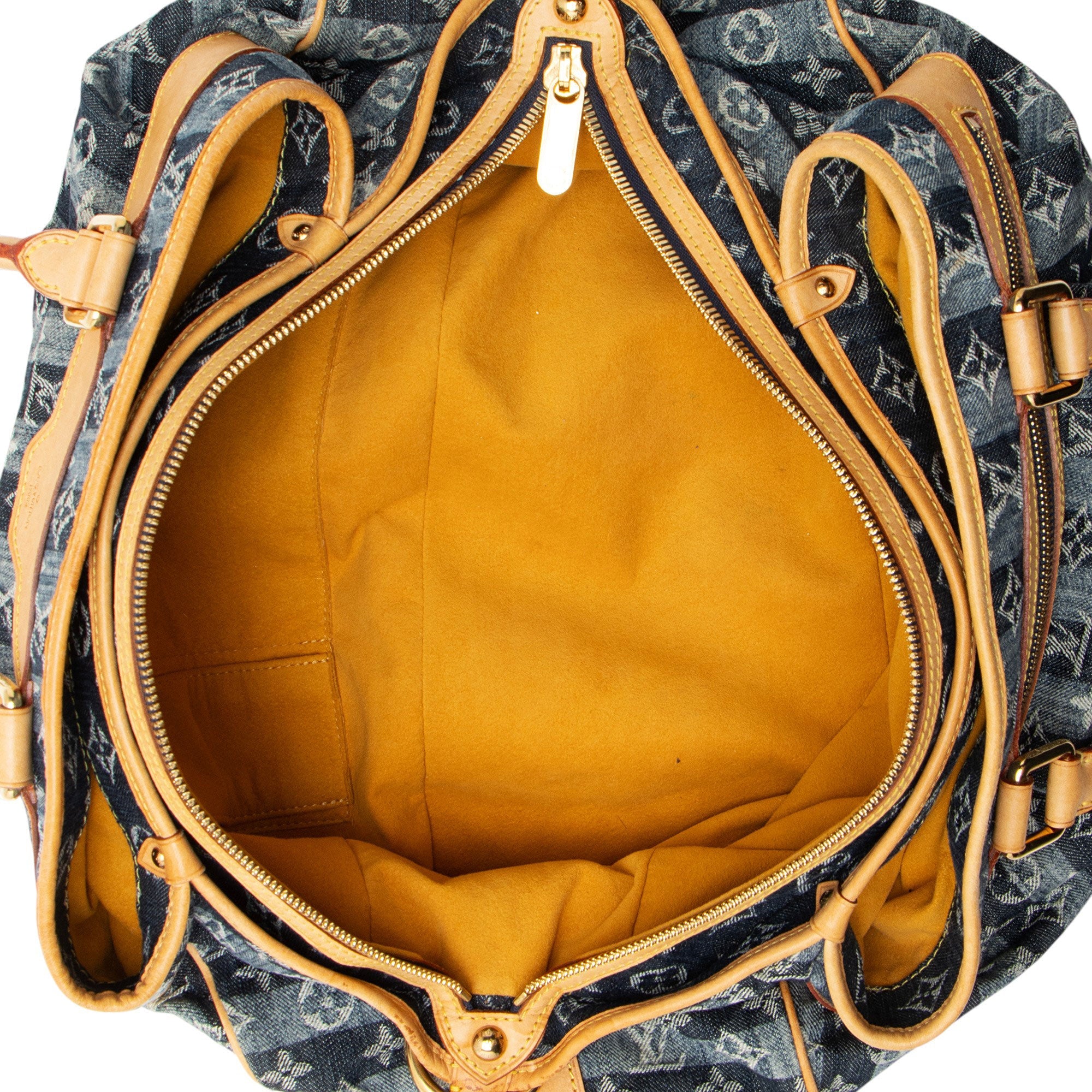 Louis Vuitton Vintage Limited Edition Monogram Denim Porte Epaule Raye GM Satchel