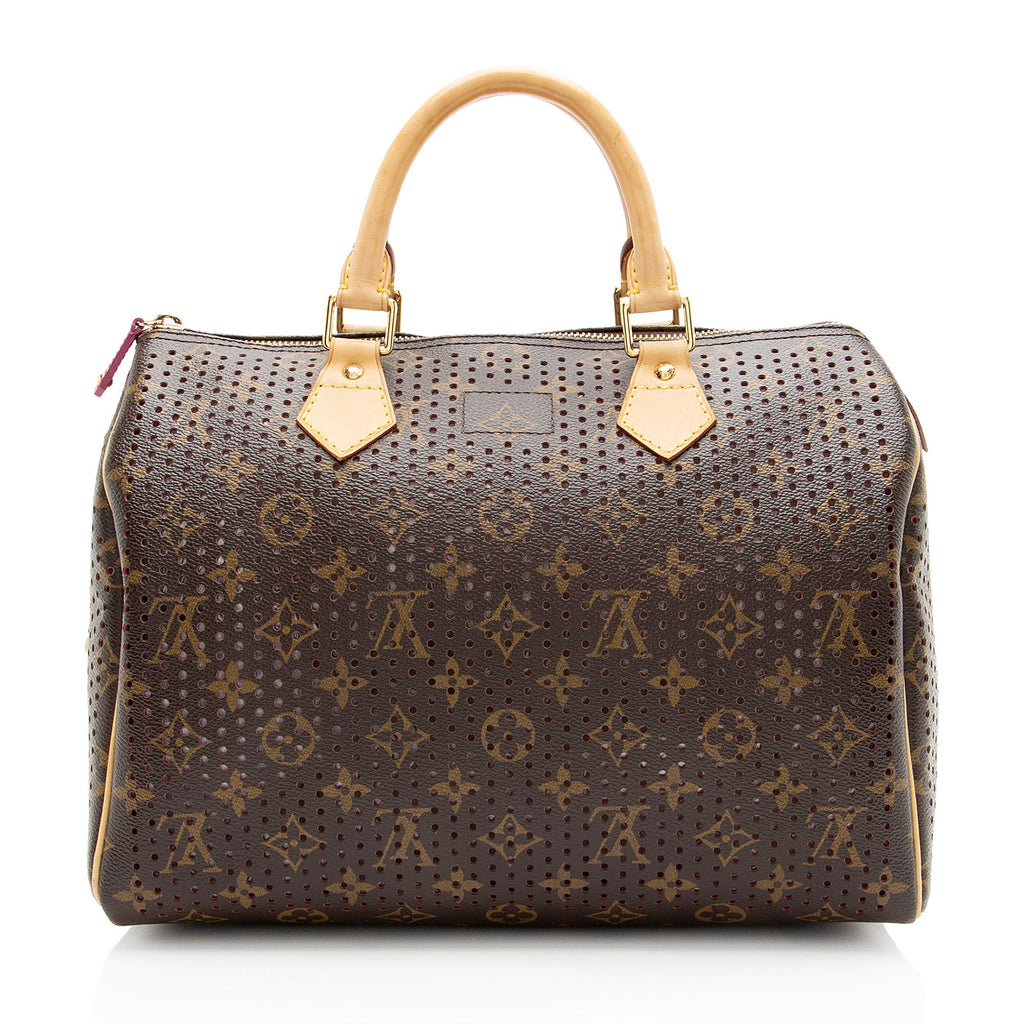 Louis Vuitton Vintage Limited Edition Monogram Perforated Speedy 30 Satchel
