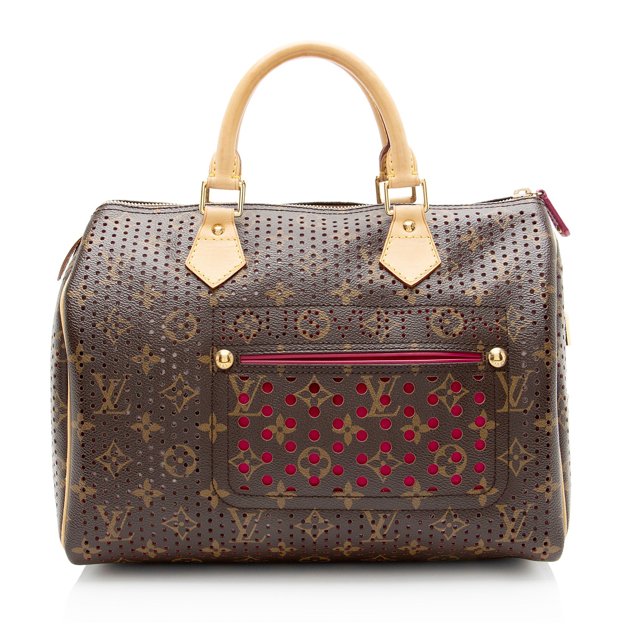 Louis Vuitton Vintage Limited Edition Monogram Perforated Speedy 30 Satchel