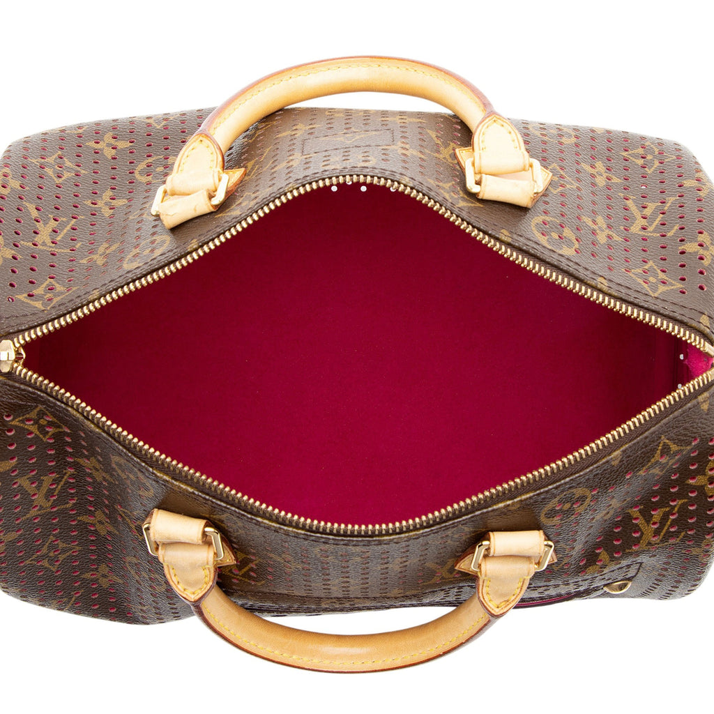 Louis Vuitton Vintage Limited Edition Monogram Perforated Speedy 30 Satchel