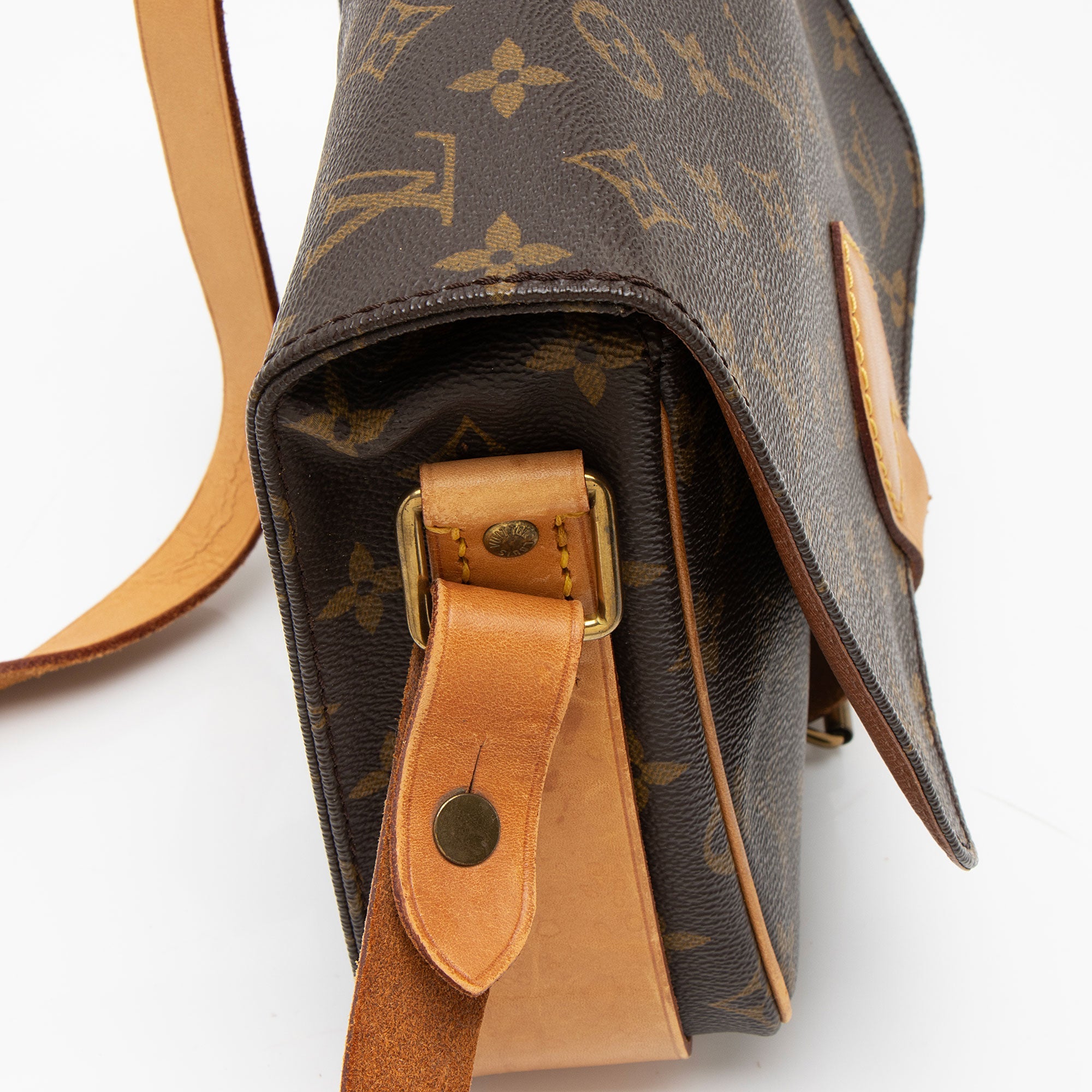 Louis Vuitton Vintage Monogram Canvas Cartouchiere MM Shoulder Bag